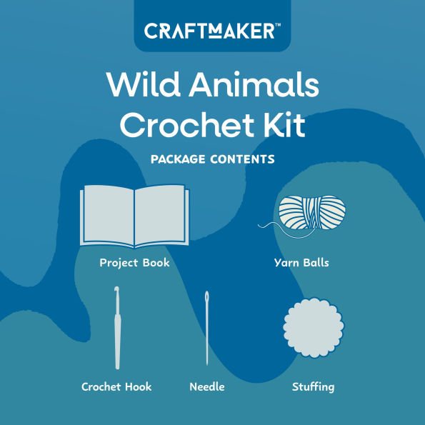 CraftMaker - Wild Animals Crochet Kit