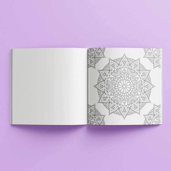 ArtMaker Square Coloring Book - Mandala