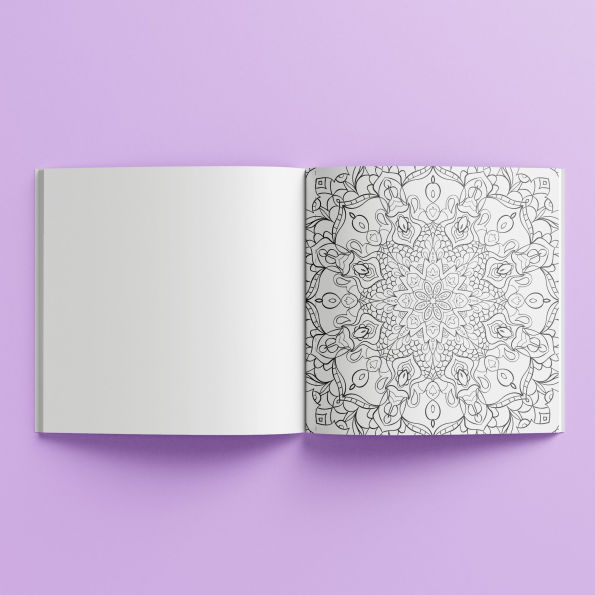 ArtMaker Square Coloring Book - Mandala