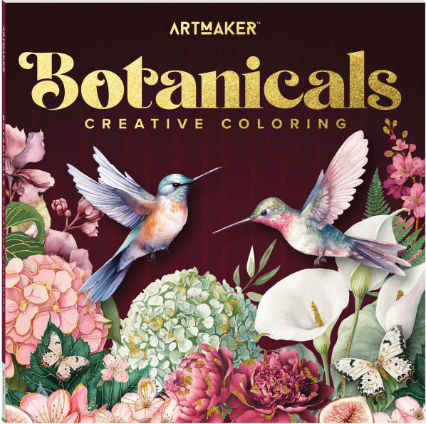 ArtMaker Square Coloring Book - Botanical