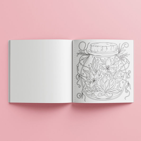 ArtMaker Square Coloring Book - Botanical