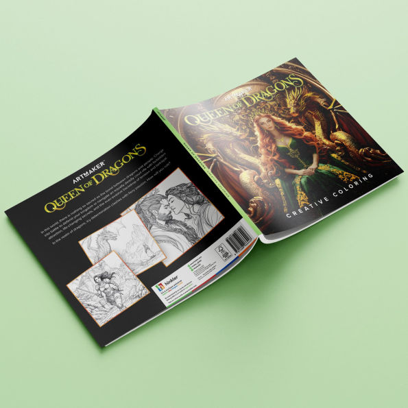 ArtMaker Square Coloring Book - Queen of Dragons
