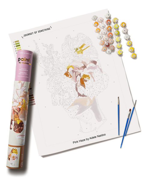 Pink Haze Paint by Numbers Kit & Canvas - DIY Adult Craft Kit - Artist Designed