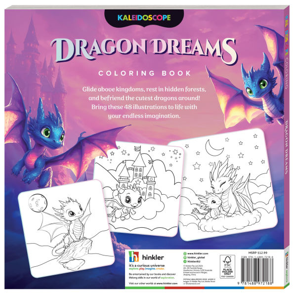 Kaleidoscope Coloring Book Dragon Dreams