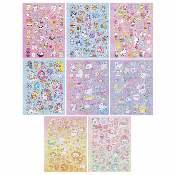 Kaleidoscope Super Cute Sticker Coloring Book