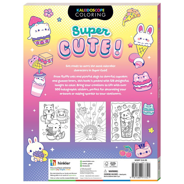 Kaleidoscope Super Cute Sticker Coloring Book