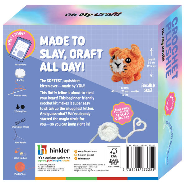 Oh My Craft Cuddly Kitten Crochet Plushie