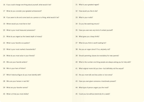 3000 Questions About Me