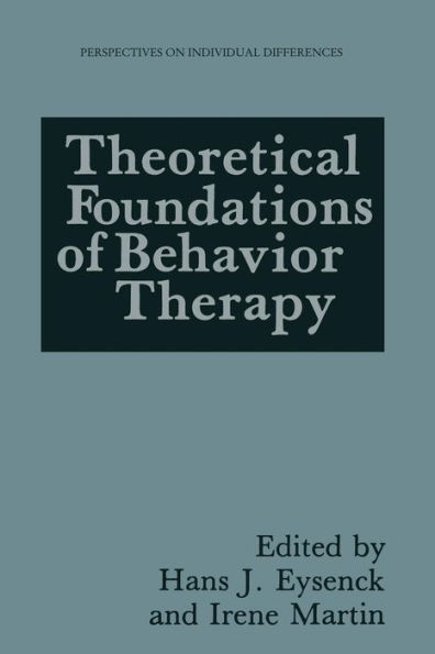 Theoretical Foundations of Behavior Therapy