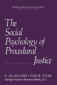 Title: The Social Psychology of Procedural Justice, Author: E.Allan Lind