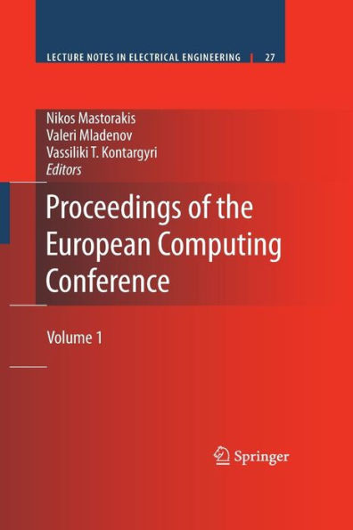 Proceedings of the European Computing Conference: Volume 1