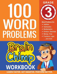 Title: 100 Word Problems: Grade 3 Math Workbook, Author: Brainchimp