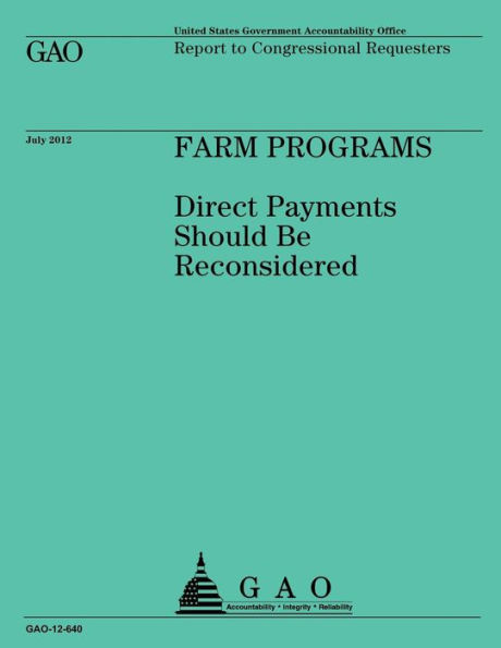 Farm Programs: Direct Payments Shouls Be Reconsidered