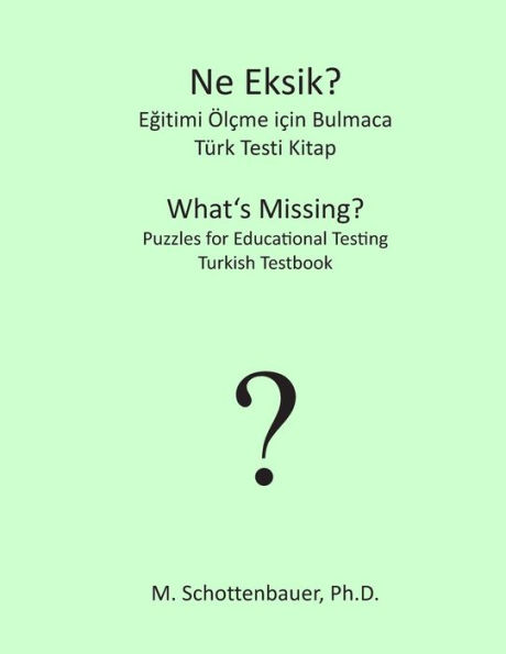 What's Missing? Puzzles for Educational Testing: Turkish Testbook