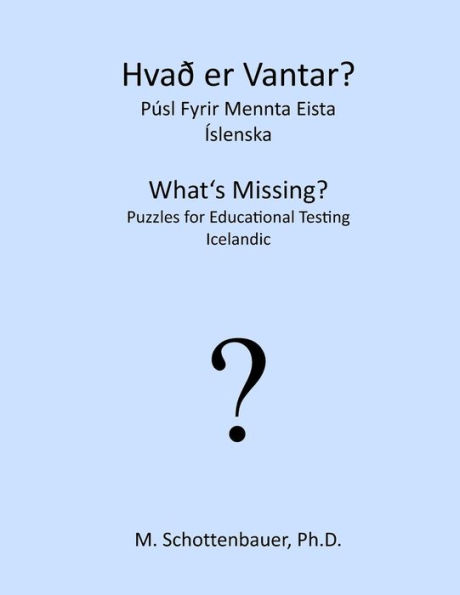 What's Missing? Puzzles for Educational Testing: Icelandic