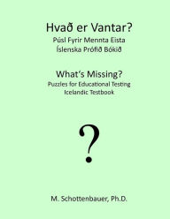 Title: What's Missing? Puzzles for Educational Testing: Icelandic Testbook, Author: M Schottenbauer