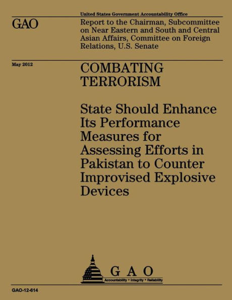 Combating Terrorism: State Should Enhance Its Performance Measures for Assessing Efforts in Pakistan to Counter Improvised Explosive Devices