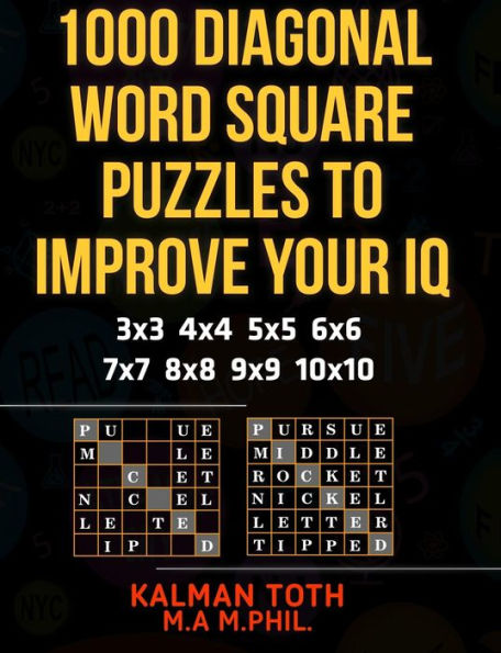 1000 Diagonal Word Square Puzzles to Improve Your IQ