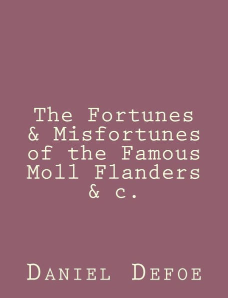 The Fortunes & Misfortunes of the Famous Moll Flanders &c.