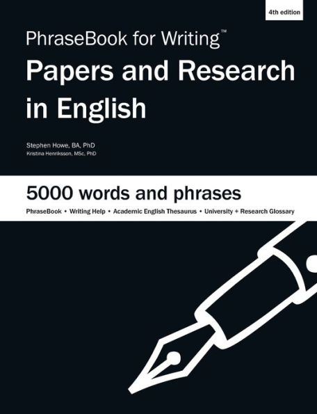 phrasebook for writing papers and research in english