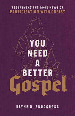 You Need a Better Gospel: Reclaiming the Good News of Participation with Christ