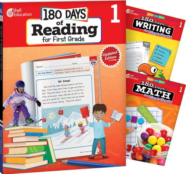 180 DaysT: Reading, Writing and Math for Grade 1: 3-Book Set: Practice, Assess, Diagnose