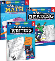 Title: 180 Days of Reading, Writing and Math for Fourth Grade 3-Book Set, Author: Margot Kinberg