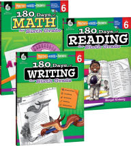 Title: 180 Days of Reading, Writing and Math for Sixth Grade 3-Book Set, Author: Margot Kinberg