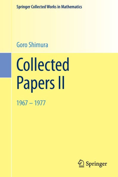 Collected Papers II: 1967-1977