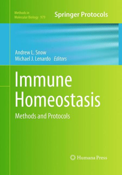 Immune Homeostasis: Methods and Protocols