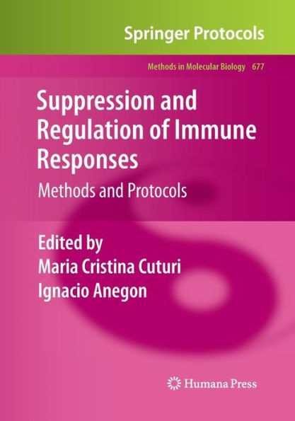 Suppression and Regulation of Immune Responses: Methods and Protocols