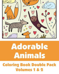 Title: Adorable Animals Coloring Book Double Pack, Volumes 1 & 2, Author: H R Wallace Publishing