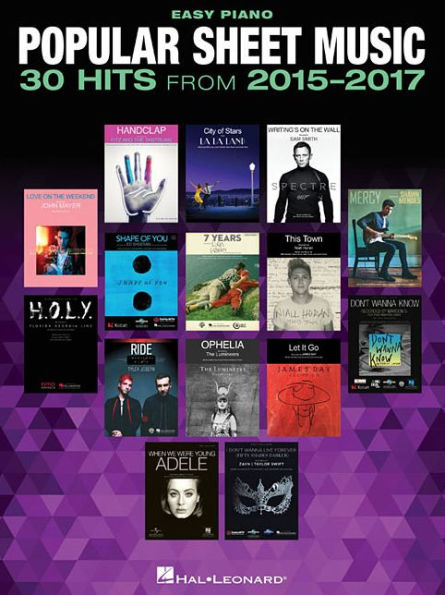 Popular Sheet Music - 30 Hits from 2015-2017