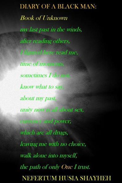 Diary of a Black Man: Book of Unknown