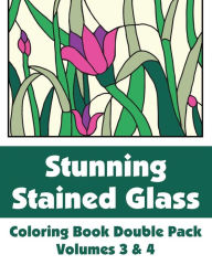 Title: Stunning Stained Glass Coloring Book Double Pack (Volumes 3 & 4), Author: H R Wallace Publishing