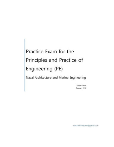 Practice Exam for the Principle and Practice of Engineering (PE) - Naval Architecture