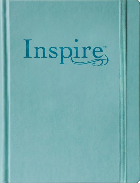 Inspire Bible Large Print NLT (Hardcover LeatherLike, Tranquil Blue): The Bible for Coloring & Creative Journaling