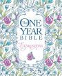 The One Year Bible Expressions (Softcover, Blue Flowers)