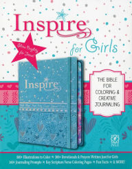 Title: Inspire Bible for Girls NLT (Hardcover LeatherLike, Blue): The Bible for Coloring & Creative Journaling, Author: Tyndale