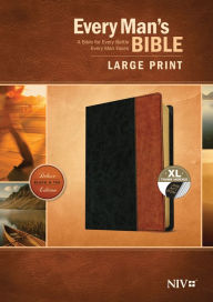Title: Every Man's Bible NIV, Large Print, TuTone (LeatherLike, Black/Tan, Indexed), Author: Tyndale