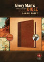 Every Man's Bible NLT, Large Print, TuTone (LeatherLike, Brown/Tan, Indexed)