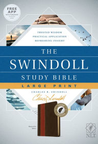 Title: The Swindoll Study Bible NLT, Large Print (LeatherLike, Brown/Tan, Indexed), Author: Tyndale