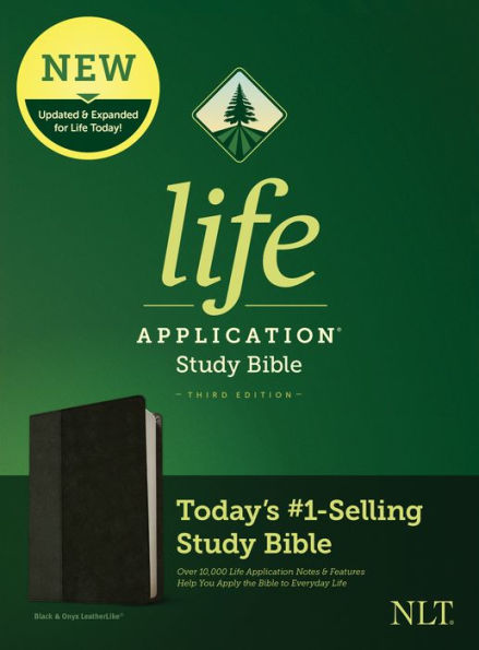 NLT Life Application Study Bible, Third Edition (LeatherLike, Black/Onyx)