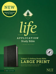 Title: NLT Life Application Study Bible, Third Edition, Large Print (LeatherLike, Black/Onyx, Indexed, Red Letter), Author: Tyndale