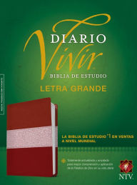 Title: Biblia de estudio del diario vivir NTV, letra grande (SentiPiel, Vino tinto/Rosa, Letra Roja), Author: Tyndale