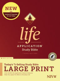 NIV Life Application Study Bible, Third Edition, Large Print (Red Letter, Hardcover, Indexed)