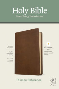 NLT Thinline Reference Bible, Filament Enabled Edition (Red Letter, LeatherLike, Rustic Brown)