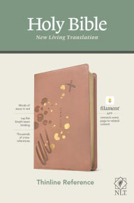 NLT Thinline Reference Bible, Filament Enabled Edition (Red Letter, LeatherLike, Brushed Pink)