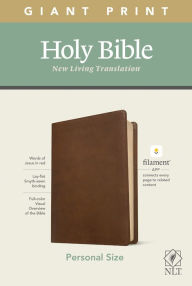 Title: NLT Personal Size Giant Print Bible, Filament-Enabled Edition (LeatherLike, Rustic Brown, Red Letter), Author: Tyndale