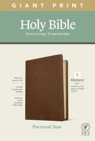 Title: NLT Personal Size Giant Print Bible, Filament Enabled (LeatherLike, Rustic Brown, Red Letter), Author: Tyndale